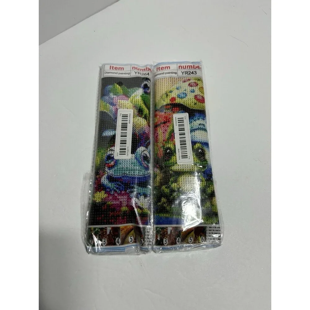 Set of 2 Frog Diamond Painting Kits, 5D DIY Diamond Art Kits for Beginners